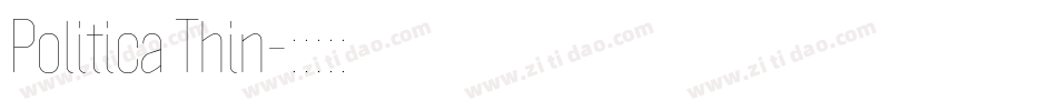 Politica Thin字体转换